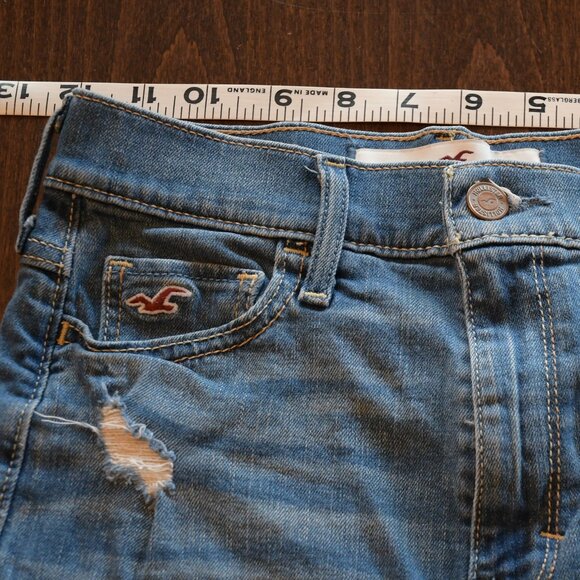 Hollister Women's Distressed Jean Shorts Size w24 - Picture 2 of 6